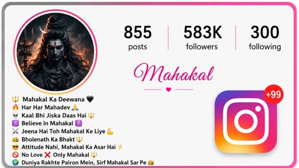 Mahakal Instagram Bio
